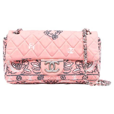 chanel quilted case floral